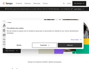 Tempo · Purchase any plan · US, Services, Software, Incentive