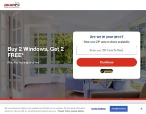Champion Window Quotes · Placement required