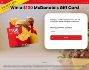 McDonalds Gift Card