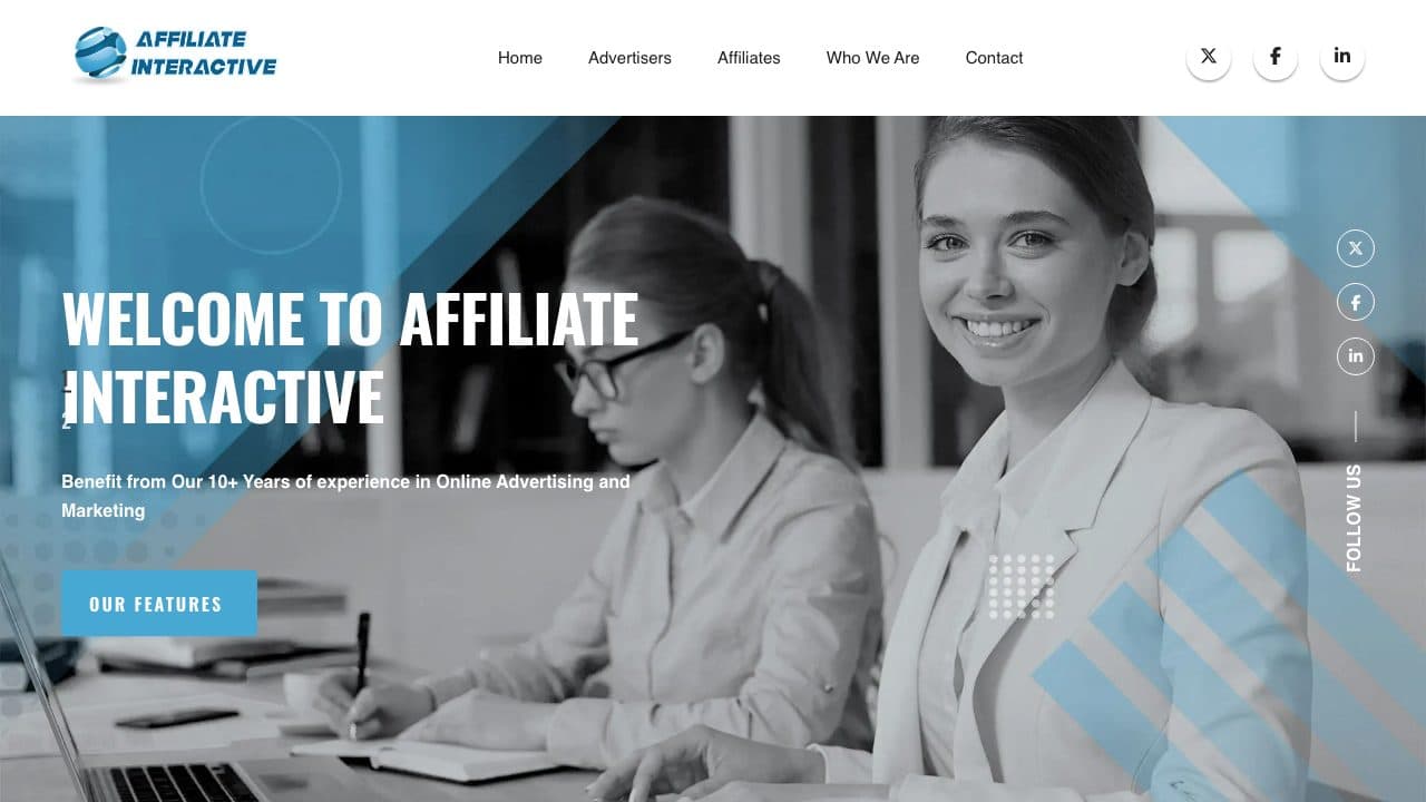 Affiliate Interactive homepage