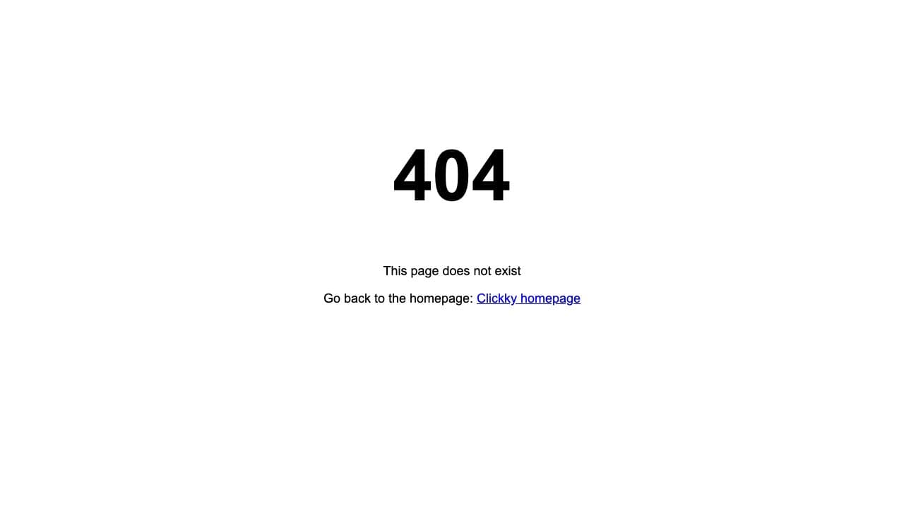 Clickky homepage