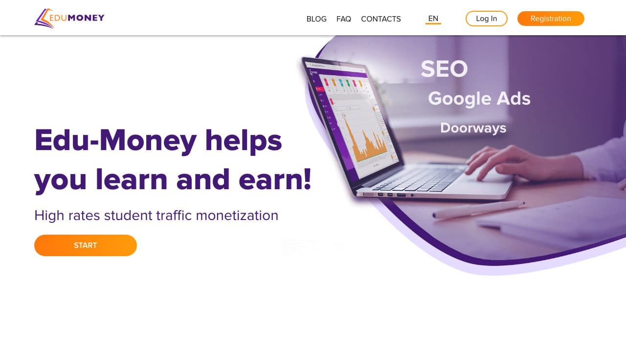 Edu Money homepage