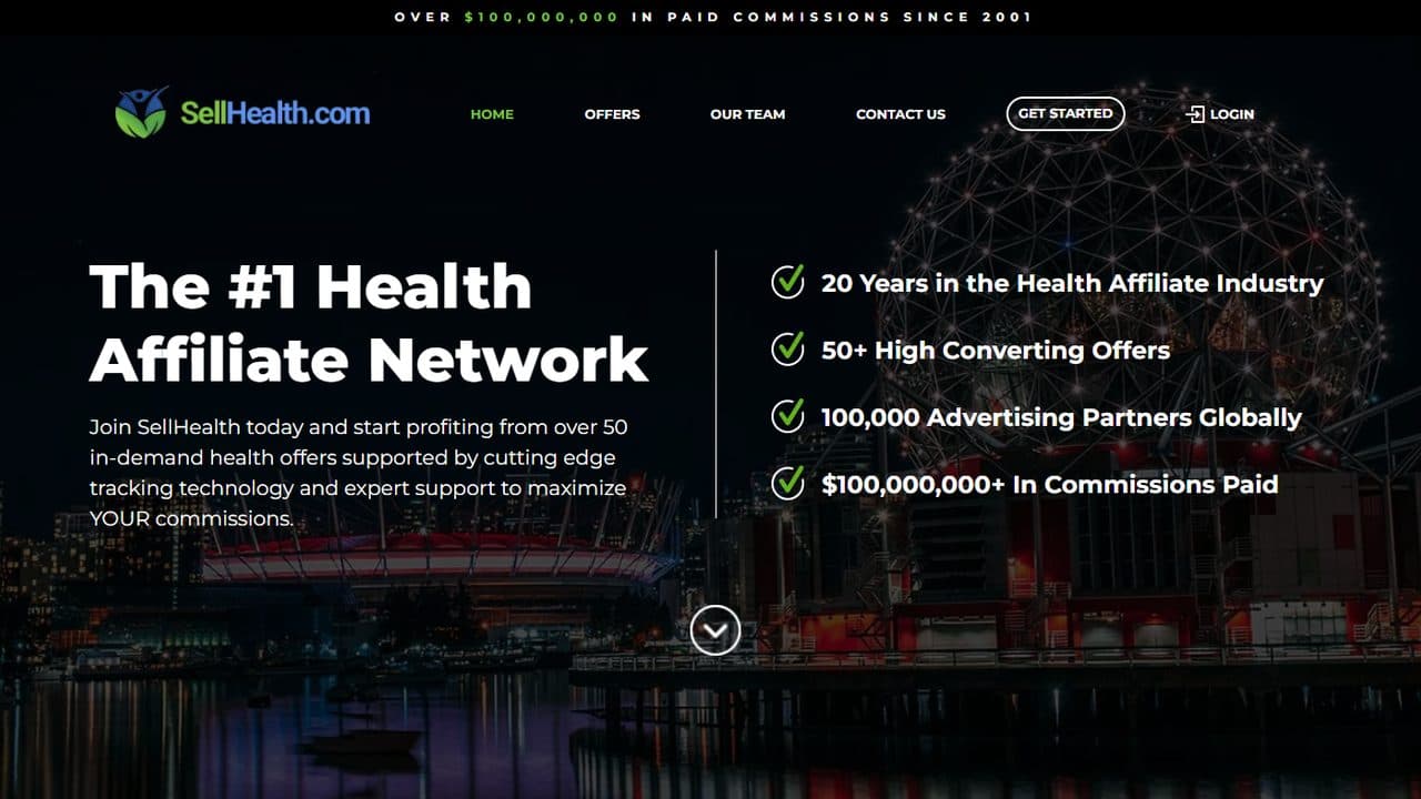 SellHealth homepage